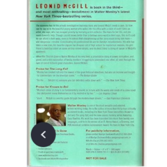 4/$30 Bundle: "When the Thrill Is Gone: A Leonid McGill Mystery" Walter Mosley - Picture 4 of 4
